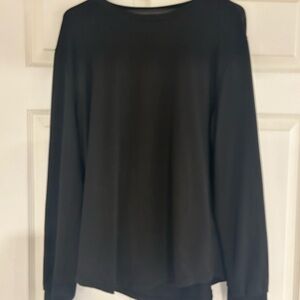 Unisex Black Long Sleeve Top